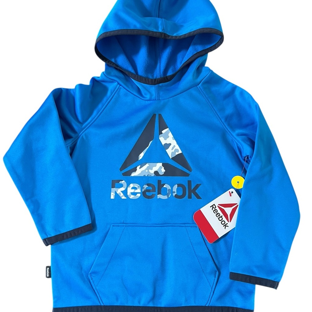 Reebok Kids Camo Logo Blue Hoodie